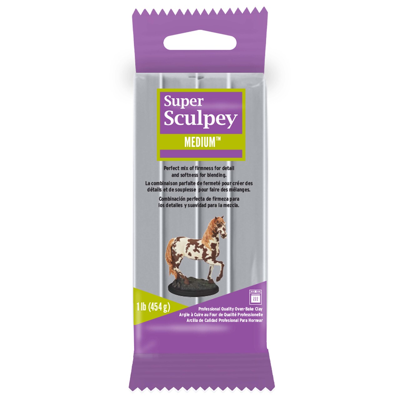 Super Sculpey: Medium Firmness: Gray - 1 lb Pack - Polymer Oven Bake Clay, Non-Toxic, Advanced Techniques, Sculpting & Modeling, Art & Craft Supplies